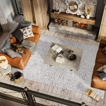 Aydin Solid Plush Shag Area Rug